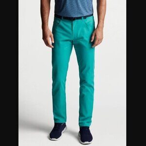 PETER MILLAR SZ 33/32 eb66 Performance Five-Pocket Pant - Billiard Green